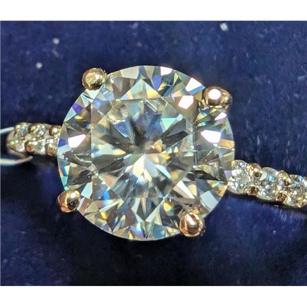 $1665, 10K(2.14g), MOISSANITE (1.37ct)RING, size 5.75, appraised value $1665