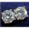 Image 1 : $2300, 10K(1.46g), LAB DIAMOND (2.25ct) EARRING, appraised value $2300