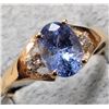 Image 1 : $1340, 10K(1.63g), TANZANITE (0.9ct), DIA (0.04ct)RING, size 7, appraised value $1340