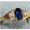 Image 3 : $1000, 10K(1.38g), SAPPHIRE (0.45ct), MOISSANITE (0.05ct)RING, size 6.5, appraised value $1000