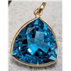 Image 2 : $620, 10K(1.63g),  BLUE TOPAZ (7ct)PENDANT, appraised value $620