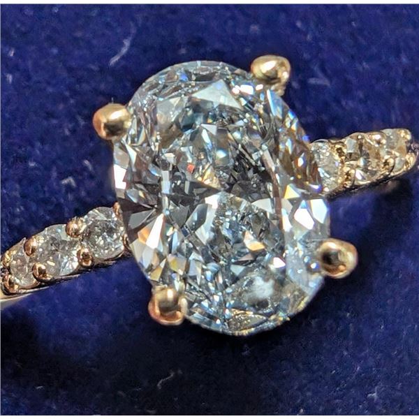 $2000, 10K(1.81g), LAB DIAMOND (1.1ct)RING, size 5.5, appraised value $2000