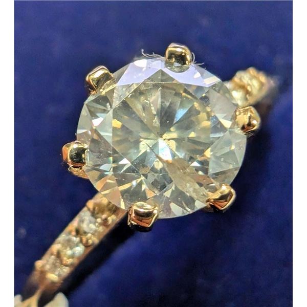 $5435, 10K(1.19g), NATURAL DIAMOND (1+0.03ct)RING, size 6.75, appraised value $5435