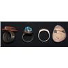 Image 6 : THREE SILVER NAVAJO RINGS & PIN