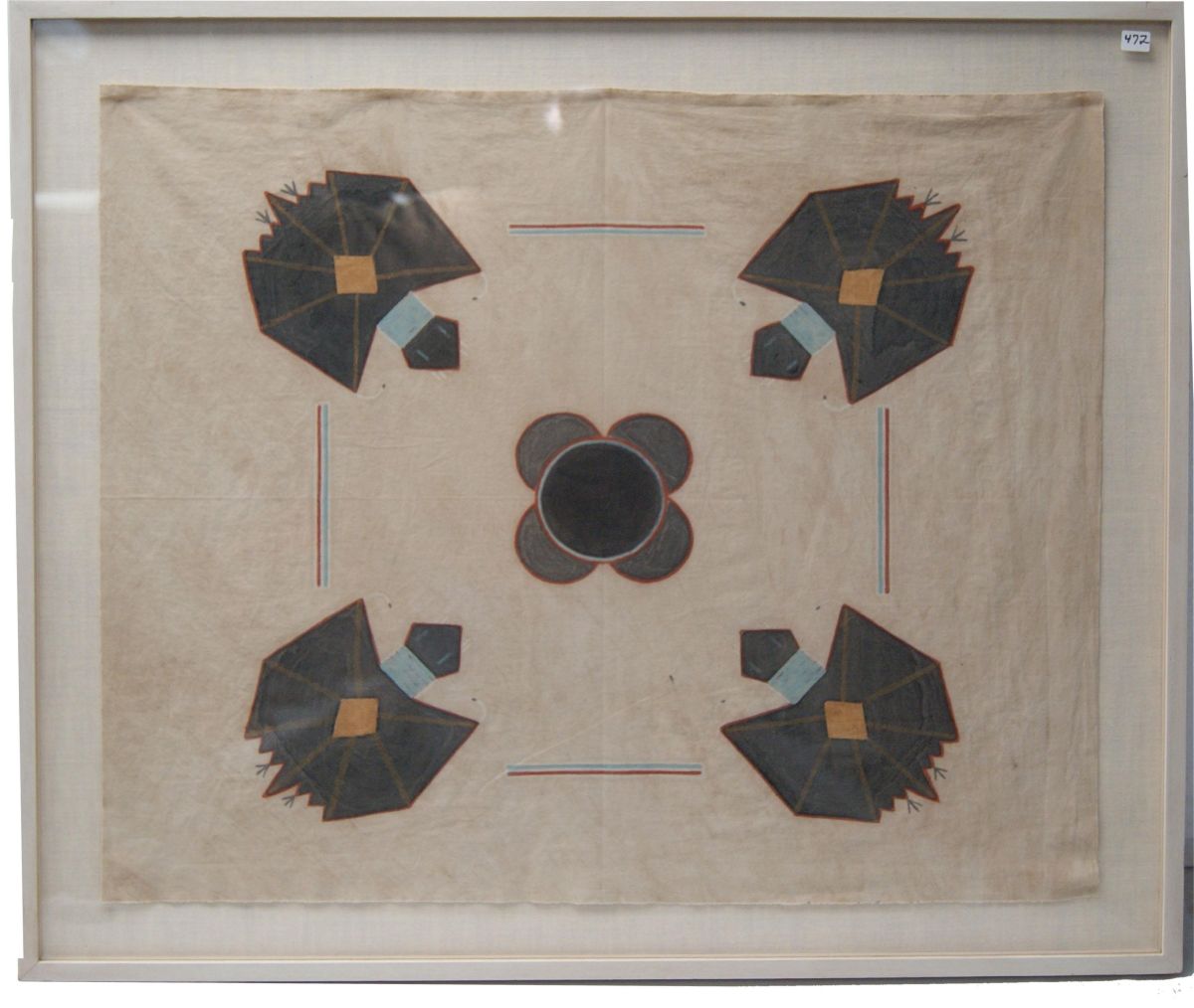 Navajo, USA. Spilla in argento con turchese. Segni d'uso. | Arte Del Navajo, USA. Spilla in argento con turchese. Segni d'uso. | Arte Del