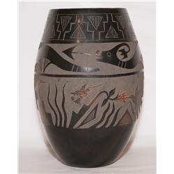 SANTA CLARA/ZIA POTTERY VASE