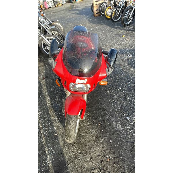 1995 BUELL S2 THUNDERBOLT, MOTORCYCLE, RED, VIN 4MZRT11H5S3001361,