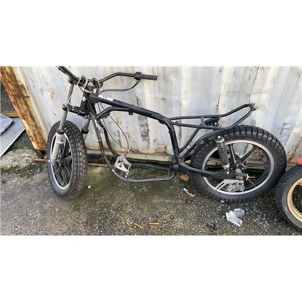 MOTORCYCLE, BLACK, NO VIN PLATE,