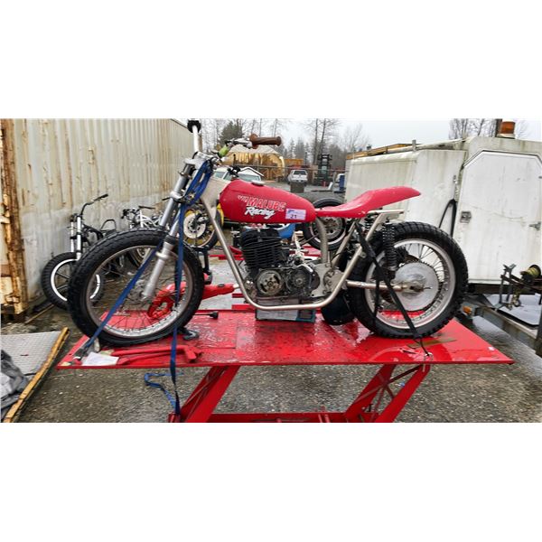 MOTORCYCLE, RED, NO VIN PLATE,