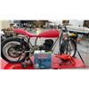 Image 5 : MOTORCYCLE, RED, NO VIN PLATE,