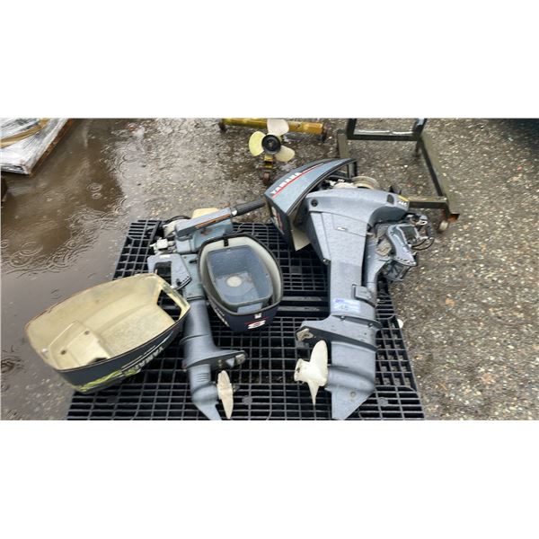 PALLET OF YAMAHA 3 HP OUTBOARD MOTOR & YAMAHA 9.9 HP OUTBOARD MOTOR *UNKNOWN RUNNING CONDITION*