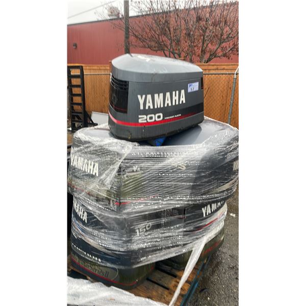 PALLET OF ASSORTED OUTBOARD MOTOR PARTS *UNKNOWN RUNNING CONDITION*