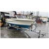 Image 2 : HOURSTON GLASSCRAFT 13K115215, BOAT, WHITE & BLUE, ON 2012 ROAD RUNNER 17' TRAILER,