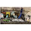 Image 3 : SHELF OF ASSORTED MARINE ITEMS INCLUDING SPEEDOMETERS, CHARGING RELAY, SKIPPER COMPASS'S NAVIGATION