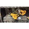 Image 2 : SHELF OF DEWALT CORDLESS/ELECTRIC DRILLS, SAWS & 2 HARD TRANSPORT CASES