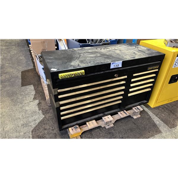 CRAFTSMAN METAL BLACK LOCKING 11 DRAWER TOOL CHEST WITH ASSORTED TOOLING CONTENTS *HAS KEY*