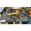 Image 2 : BLUE MOBILE 2 TIER METAL CART WITH ASSORTED PARTS & 4 TON HYDRAULIC HAND PUMP