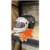 Image 1 : WHITE BELL MOTORCYCLE HELMET WITH BAG & GLOVES