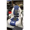 Image 2 : WHITE/BLUE PADDED REPLACEMENT BOAT SEAT