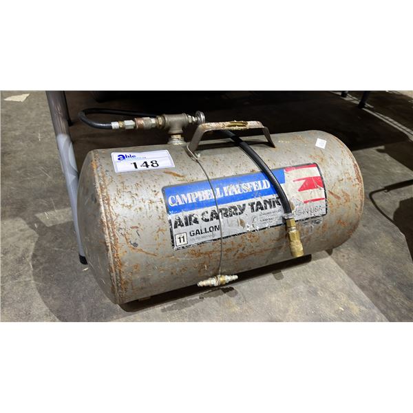 CAMPBELL HAUSFELD 11 GALLON INDUSTRIAL AIR CARRY TANK