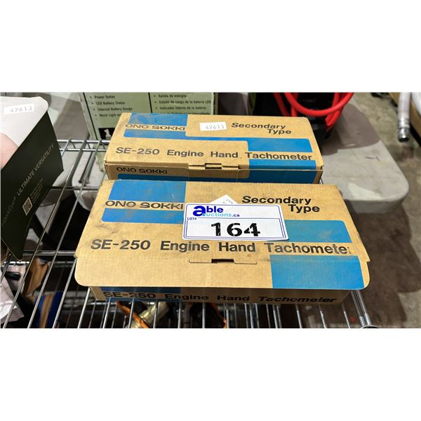 PAIR OF ONO SOKKI SE-250 DIGITAL ENGINE TACHOMETERS