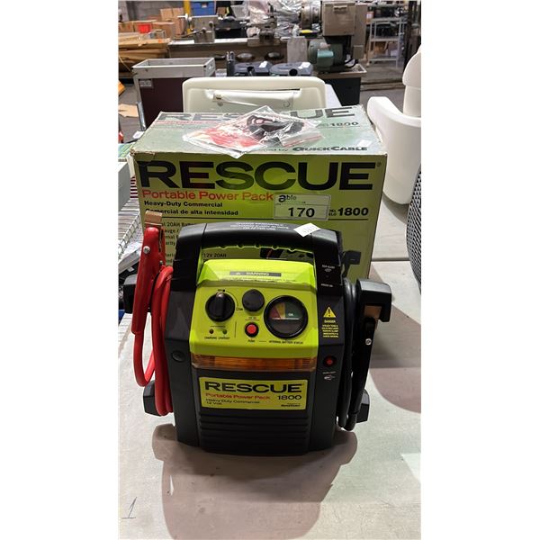 RESCUE 1800 HEAVY DUTY COMMERCIAL 12V PORTABLE POWER PACK