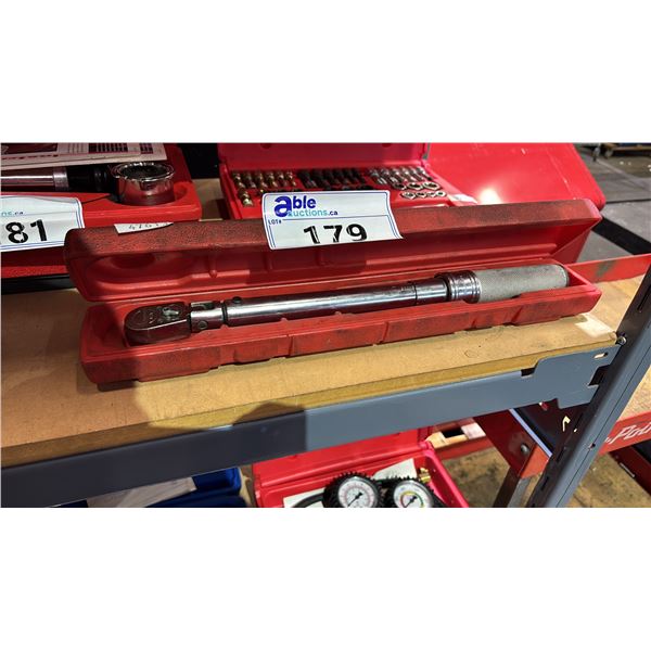 SNAP-ON QC2FR75 ADJUSTABLE TORQUE WRENCH IN CASE