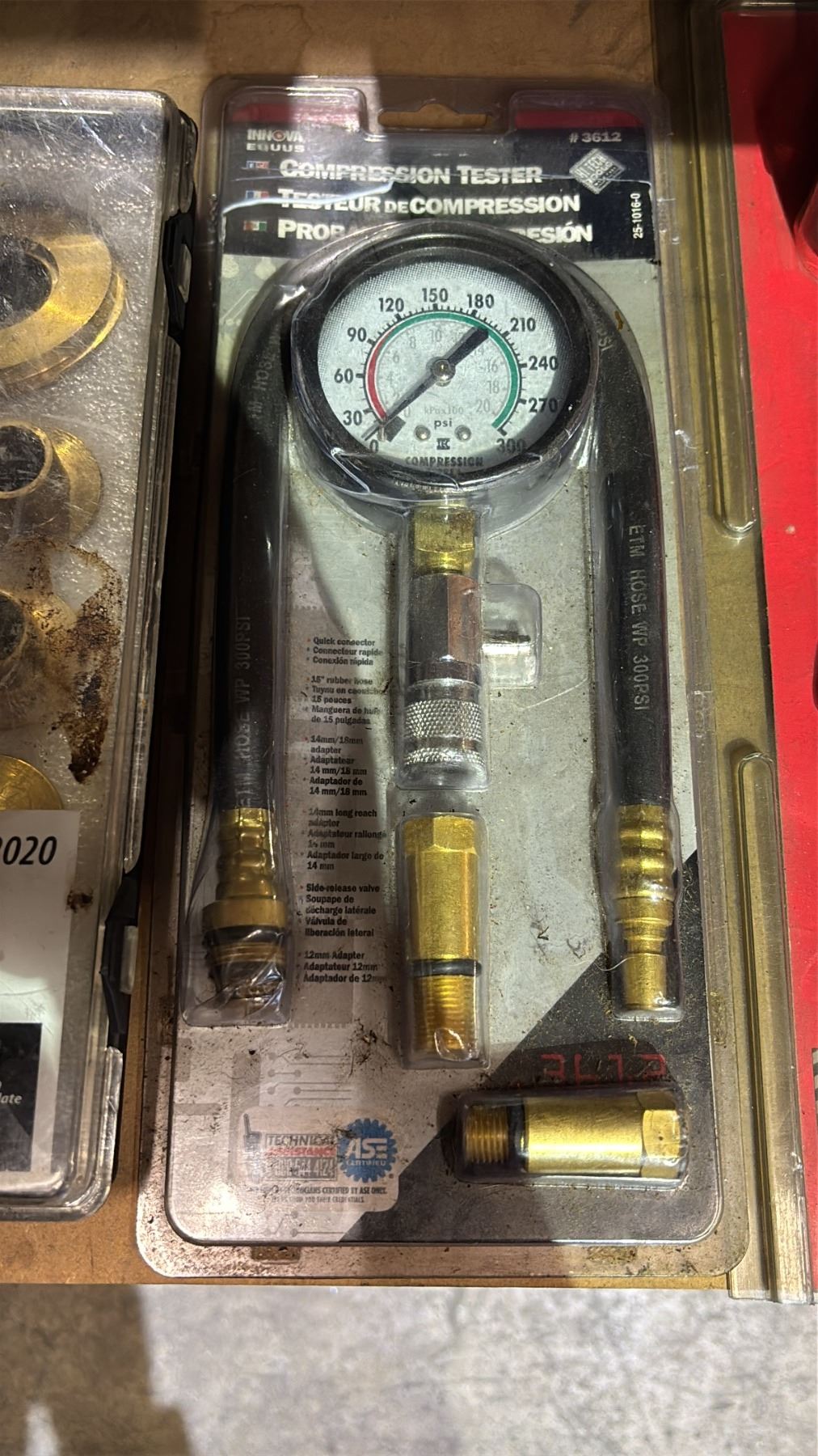 COMPRESSION TESTER, 9 PC ROUTER BASE TEMPLATE GUIDE SET & COIL SPRING ...