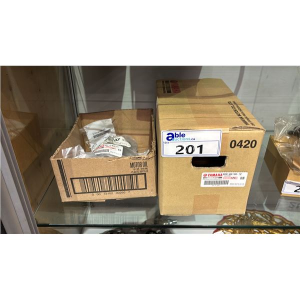 YAMAHA 6DR-W8180- 12 OEM ELECTRIC STARTER KIT & SMALL BOX OF ASSORTED PARTS