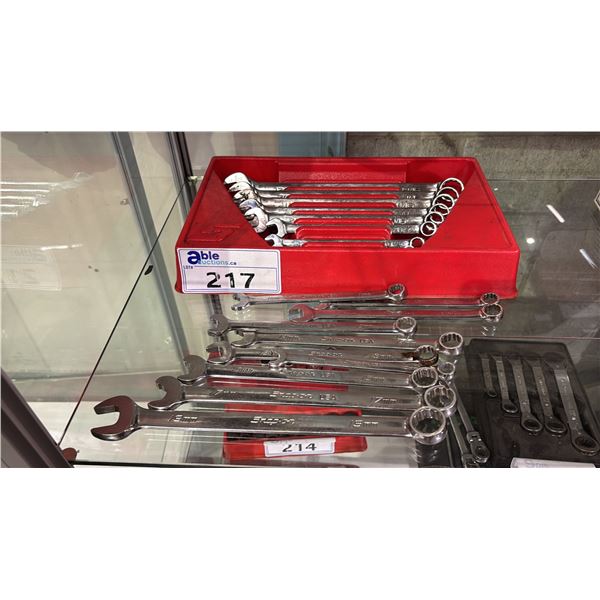 ASSORTED SNAP ON COMBINATION WRENCHES