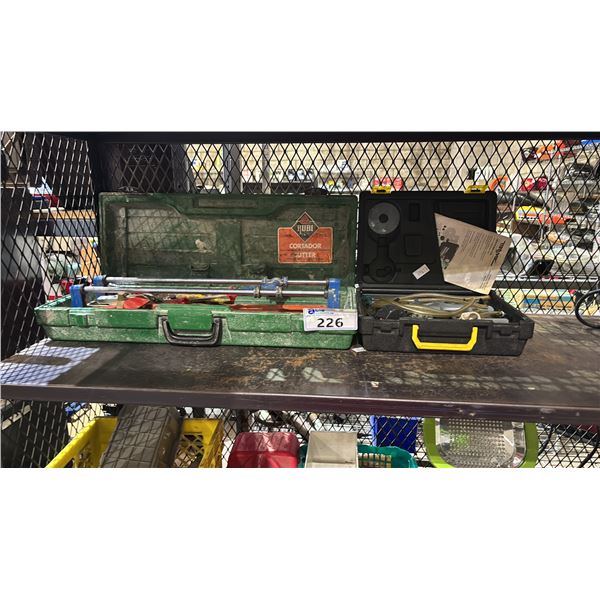 RUBI CERAMIC TILE CUTTER IN HARD TRANSPORT CASE & MITYVAC MV8500 SILVERLINE ELITE AUTO TEST KIT