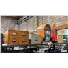 Image 1 : SHELF OF ASSORTED JOBSITE LIGHTS, 2 SPOTLIGHTS & ASSORTED TOOLS/PARTS