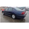 Image 3 : 2001 CHEVROLET IMPALA, 4DR SEDAN, BLUE, VIN 2G1WF55K919329957,