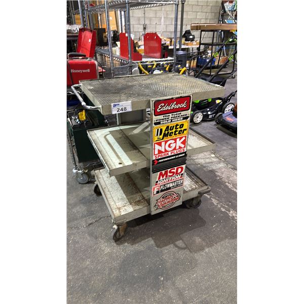 METAL MOBILE 3 TIER SHOP CART