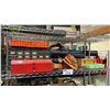 Image 1 : SHELF OF ASSORTED DRILL BITS, STAPLES, TOOL BELT, TOOL BOXES & MORE