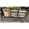 Image 1 : SHELF OF ASSORTED YAMAHA PARTS & 2 PLASTIC STORAGE DRAWER UNITS