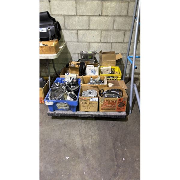 PALLET OF ASSORTED MOTORCYCLE PARTS