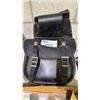 Image 3 : SET OF BLACK LEATHER MOTORCYCLE SADDLEBAGS