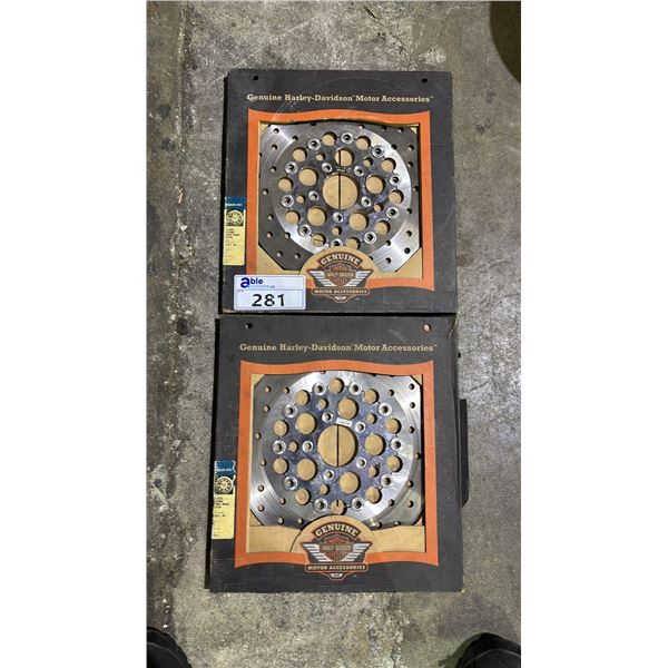 SET OF HARLEY DAVIDSON CLASSIC CHROME FLOATING ROTORS FRONT & BACK