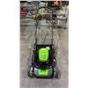 Image 2 : GREENWORKS PRO 21" CORDLESS BATTERY POWERED LAWN MOWER *NO BATTERY, NO CHARGER* *UNKNOWN WORKING