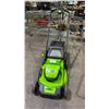 Image 2 : GREENWORKS PRO 21" CORDLESS BATTERY POWERED LAWN MOWER *NO BATTERY, NO CHARGER* *UNKNOWN WORKING
