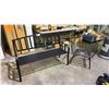 Image 1 : BLACK METAL PATIO BENCH & CHAIR