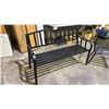 Image 2 : BLACK METAL PATIO BENCH & CHAIR
