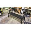Image 3 : BLACK METAL PATIO BENCH & CHAIR