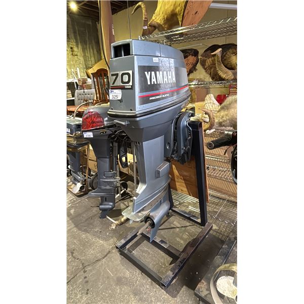 YAMAHA 70ETLG 70HP OUTBOARD MOTOR ON MOBILE STAND *UNKNOWN WORKING CONDITION*