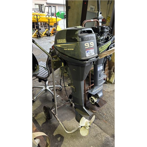 YAMAHA T9.9EXRY 9.9HP FOUR STROKE OUTBOARD MOTOR ON MOBILE STAND *UNKNOWN WORKING CONDITION*