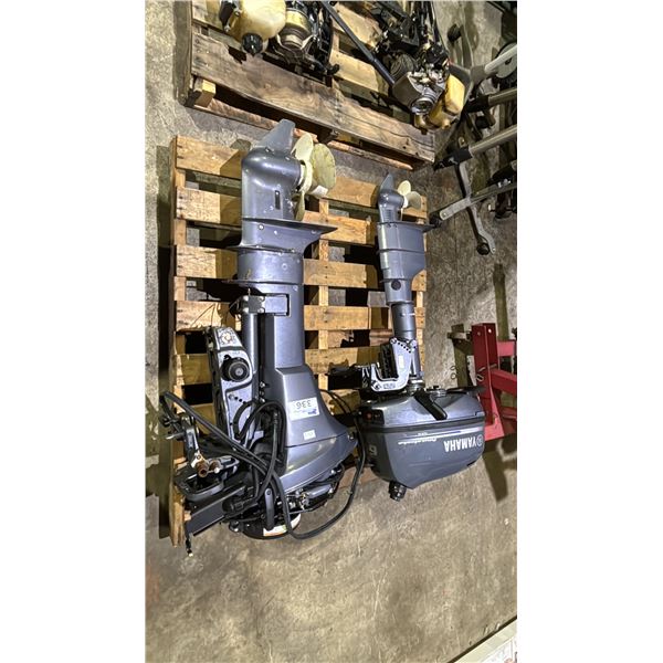 PALLET OF 2 YAMAHA OUTBOARD MOTORS *UNKNOWN WORKING CONDITION*