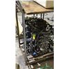 Image 4 : ASSORTED ENGINE PARTS ON MOBILE 2 TIER CART