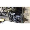 Image 8 : ASSORTED ENGINE PARTS ON MOBILE 2 TIER CART