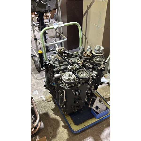 LARGE ENGINE ON MOBILE CART